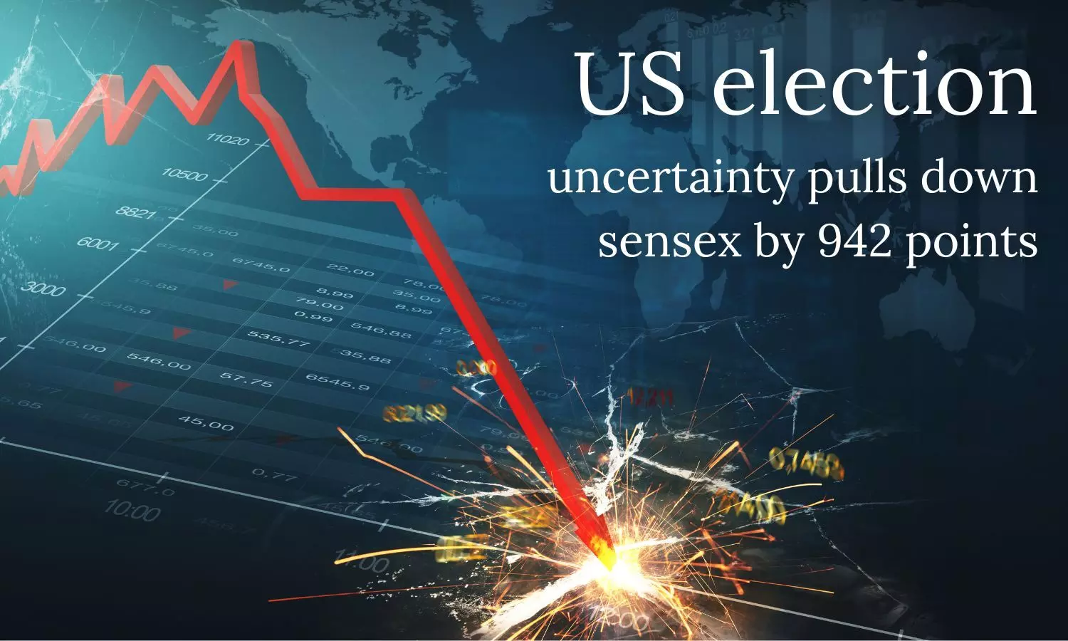 Nifty Down 942 Pts on Monday’s Trading Session; Uncertain US Elections Spoils The Party