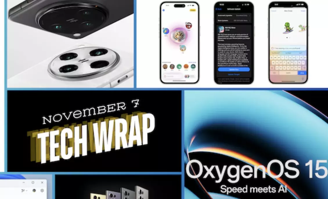 Tech wrap for November 7: iOS 18.2 public beta, OxygenOS 15 release, iQOO 13 launch