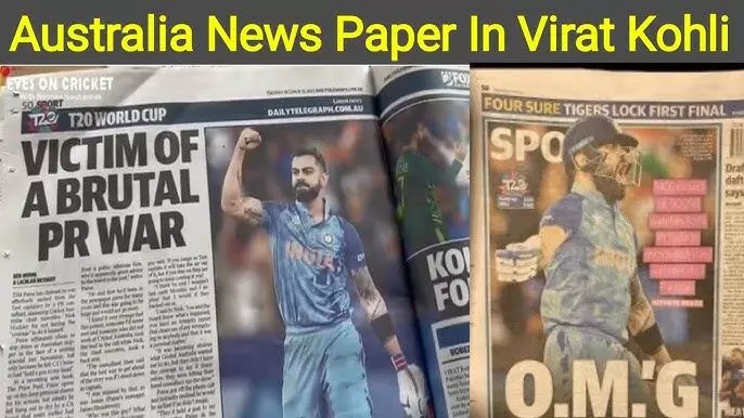 Virat Kohli Takes Over Australian Newspapers: Media Celebrates Arrival with Special Hindi Headlines