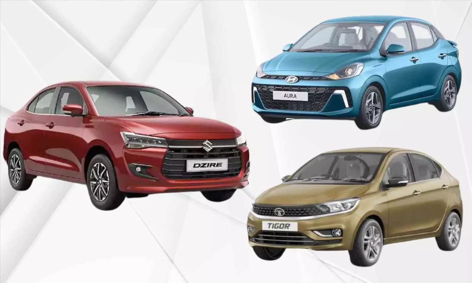 Maruti Dzire vs Hyundai Aura vs Tata Tigor: Which Compact Sedan Offers the Best Value for Money?