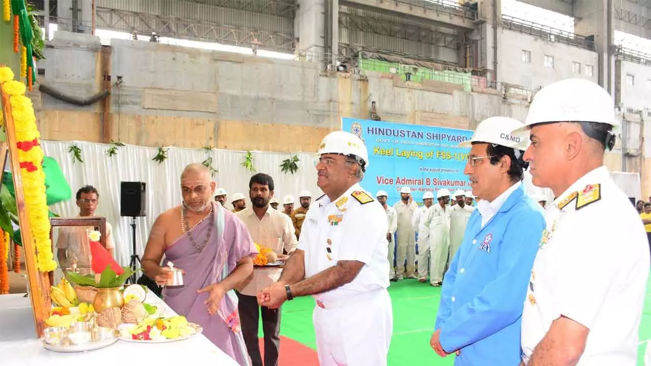 HSL Lays Keel For 1st Fleet Support Ship