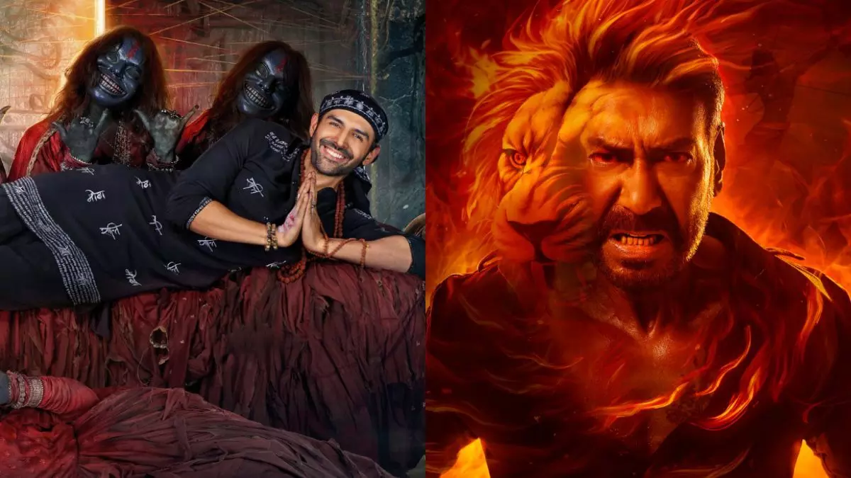 Bhool Bhulaiyaa 3 vs Singham Again Box Office Collection Week 2: Ajay Devgns Film Outperforms Kartik Aaryans Horror Comedy