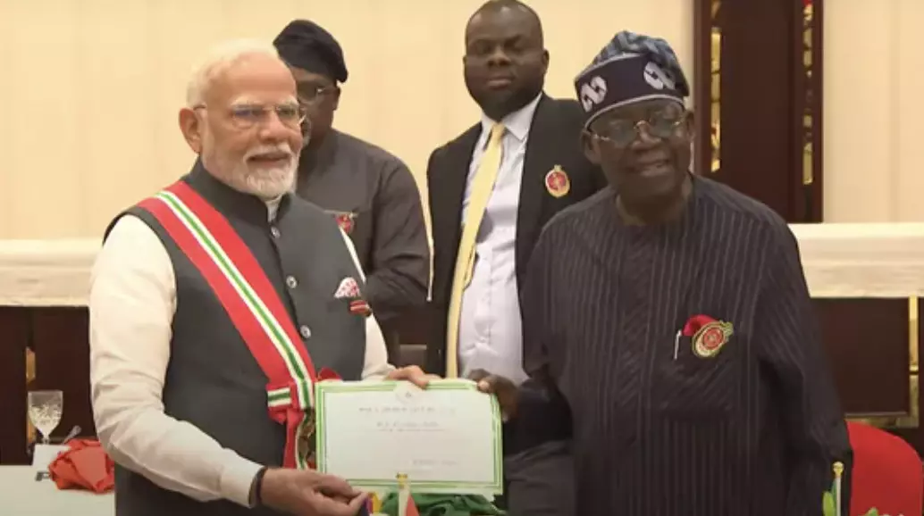 Nigeria honours PM Narendra Modi with ‘Grand Commander of the order of the Niger’ Award