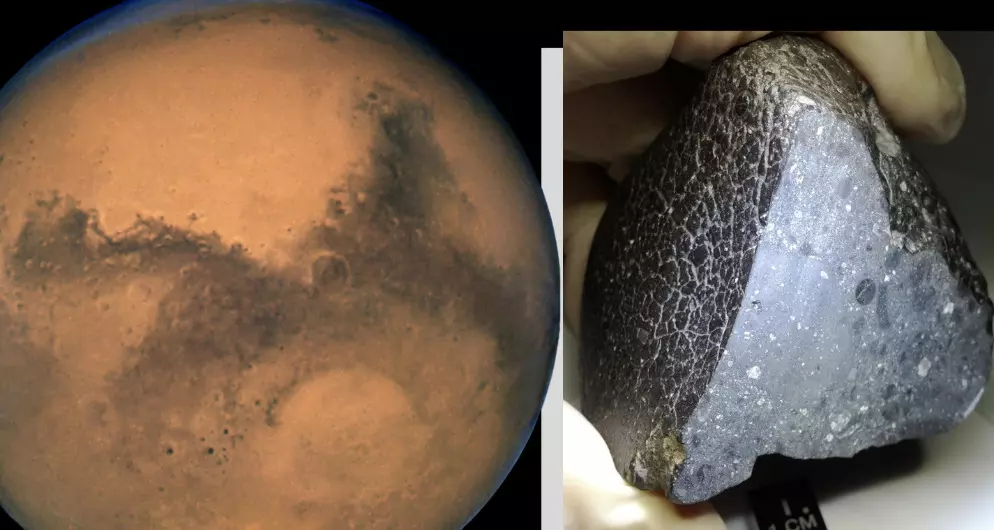 Discovery of ancient hot water on Mars: 4.45 billion-year-old zircon grain  Martian meteorite NWA7034 reveals