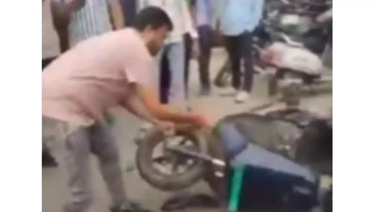 Man Smashes Ola Scooter After Receiving Rs 90,000 Bill For Repairs