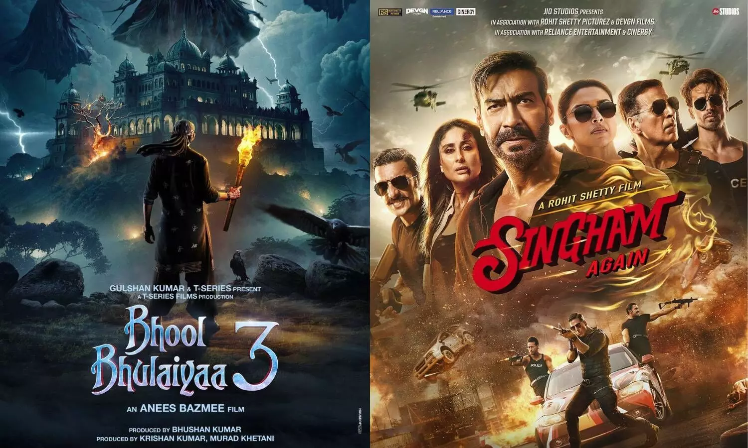 Bhool Bhulaiyaa 3 Outshines Singham Again at the Box Office with ₹249 Crore vs ₹241 Crore