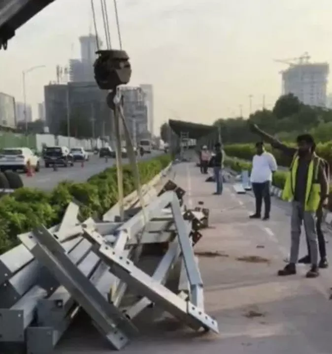 Hyderabad: Partial dismantling of solar-powered cycling track along ORR