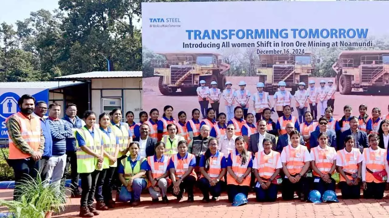 Tata Steel Operationalises India’S First All-Women Shift At J’Khand Iron Mine