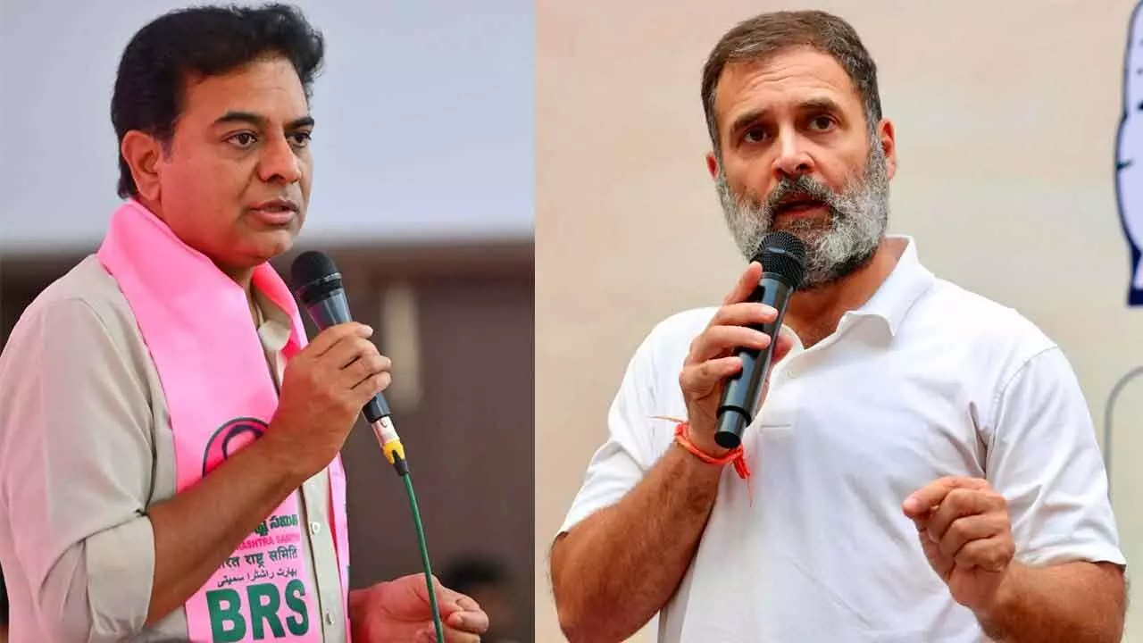 KTR Slams Rahul For Double Standards On Adani Issue