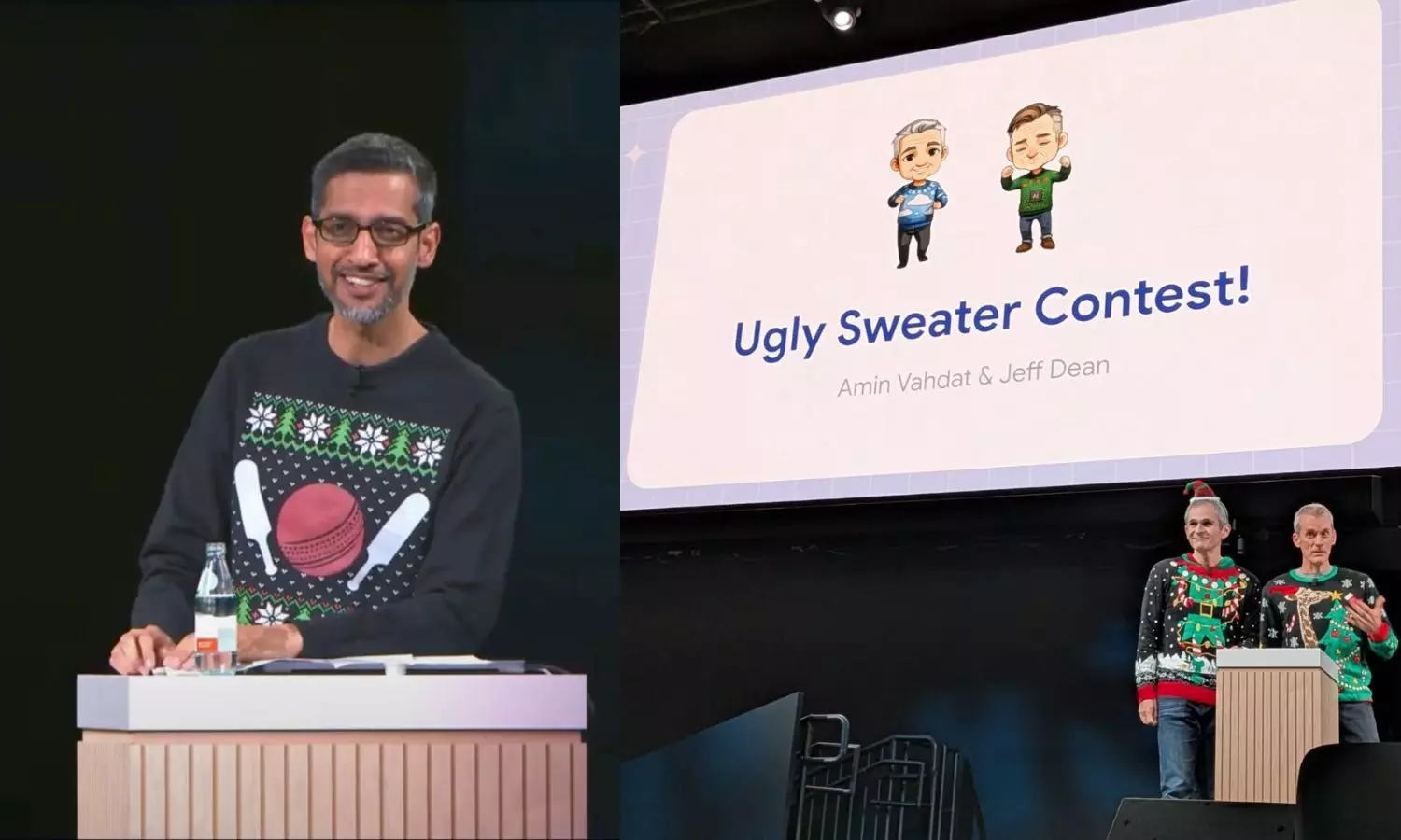 Sundar Pichai Joins Googles Ugly Sweater Contest