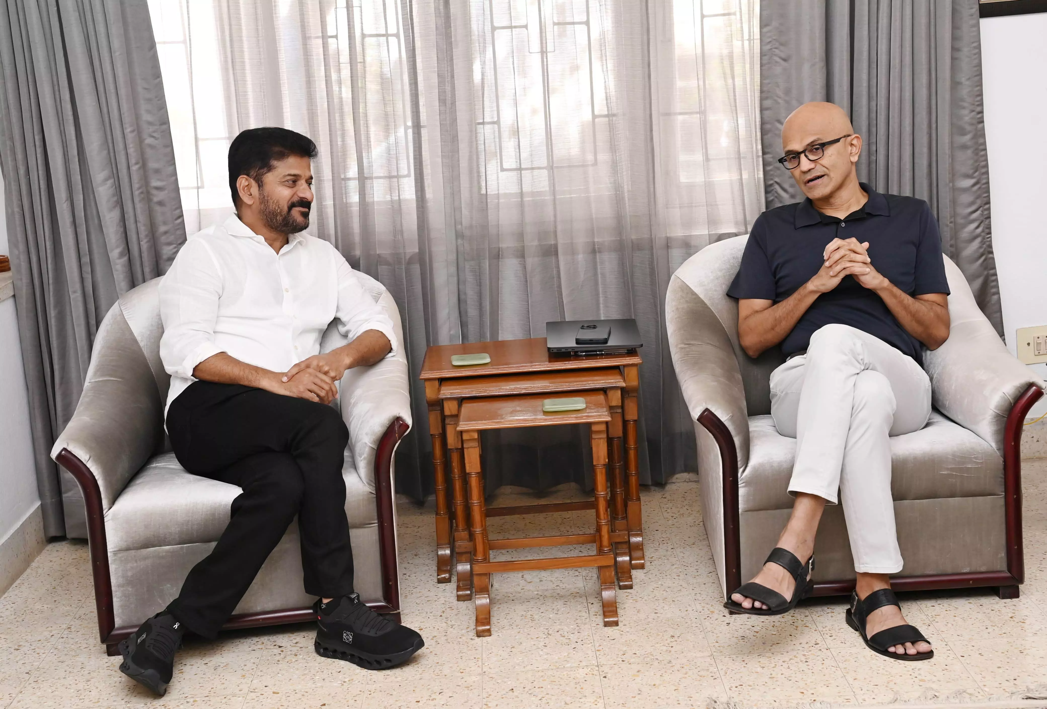 CM Revanth Discusses Future of Hyderabad’s Tech Hub with Microsoft President Satya Nadella