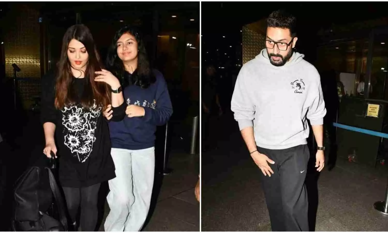 Abhishek Bachchan, Aishwarya Rai, and Aaradhya Return From New Year Vacation