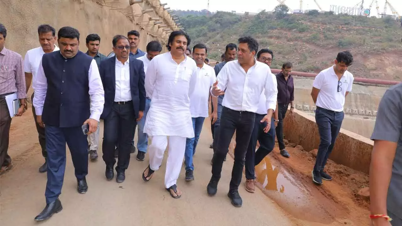 Pawan Kalyan Visits Greenkos Integrated RE Project In AP