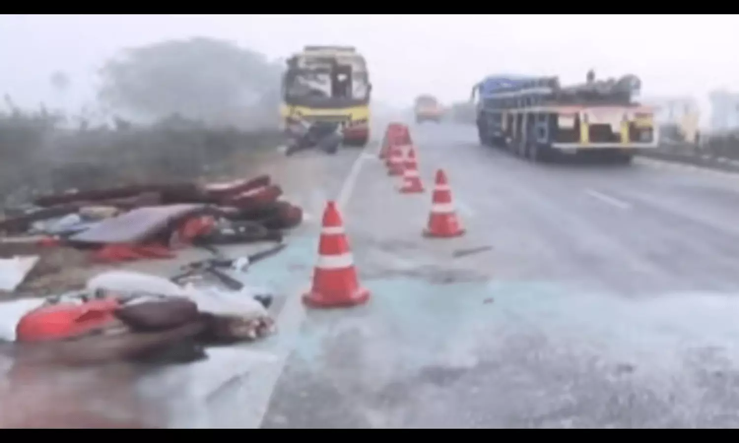 Rajahmundry Bus Accident: Woman Killed, 20 Injured Near East Godavari