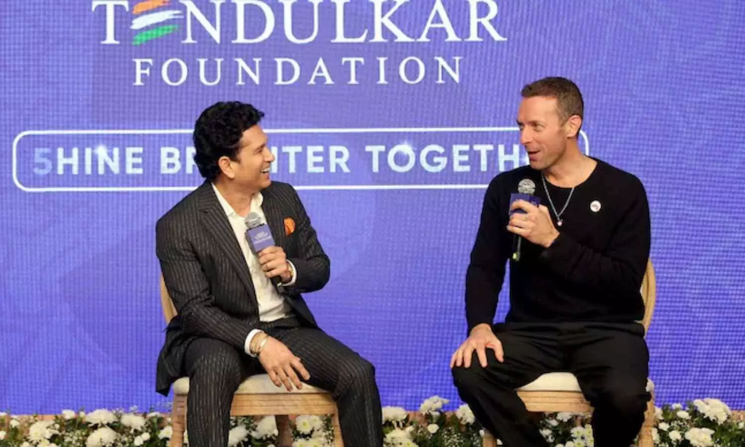 Coldplay singer Chris Martin attends Sachin Tendulkar foundations 5th anniversary