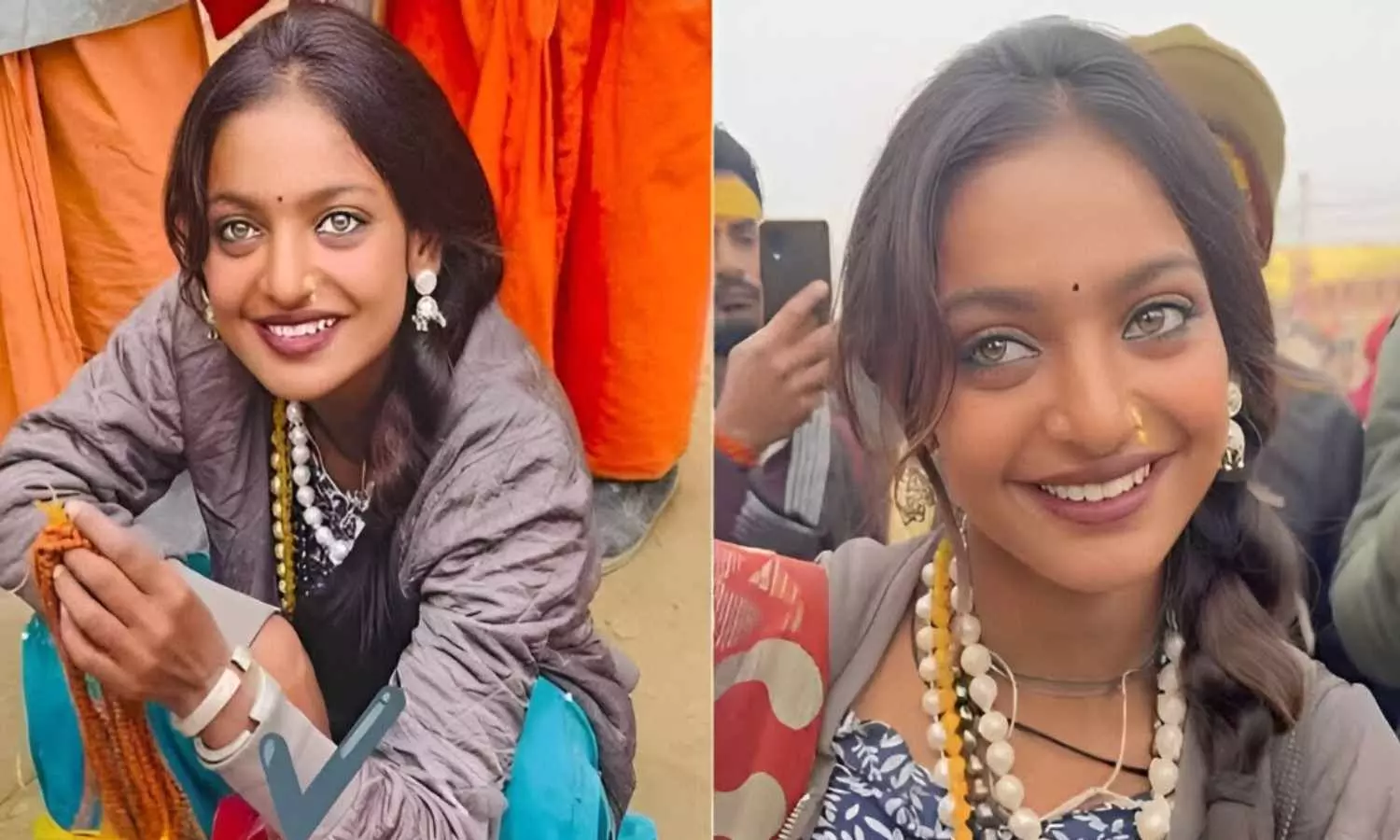 Viral Garland Seller at Maha Kumbh 2025 Denies Earning ₹10 Crore in 10 Days; Mona Lisa Responds