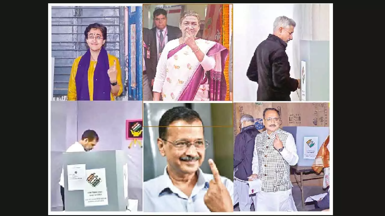 Delhi Records 57.70% Voter Turnout Till 5 Pm As Big Wigs Cast Their Vote