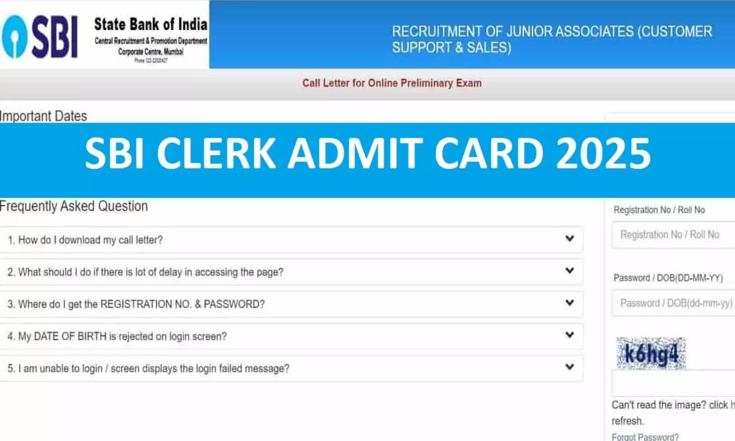 SBI Clerk Prelims Admit Card 2025 at sbi.co.in: JA Pre Exam Start From February 22, Check Steps to Download Hall Ticket Direct Link Here