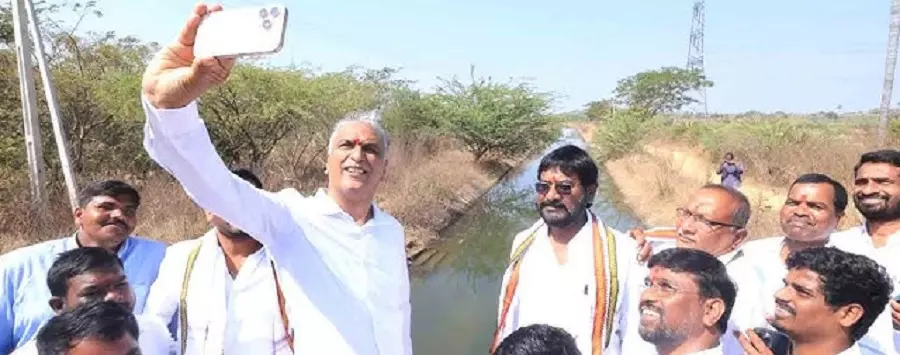 Harish Rao Expresses joy at Seeing Water in Ranganayaka Sagar Canal