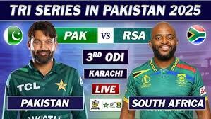 PAK vs SA Live Score, ODI Tri-Series 2025: Afridi Dismisses de Zorzi; Proteas Cross 50-Run Mark