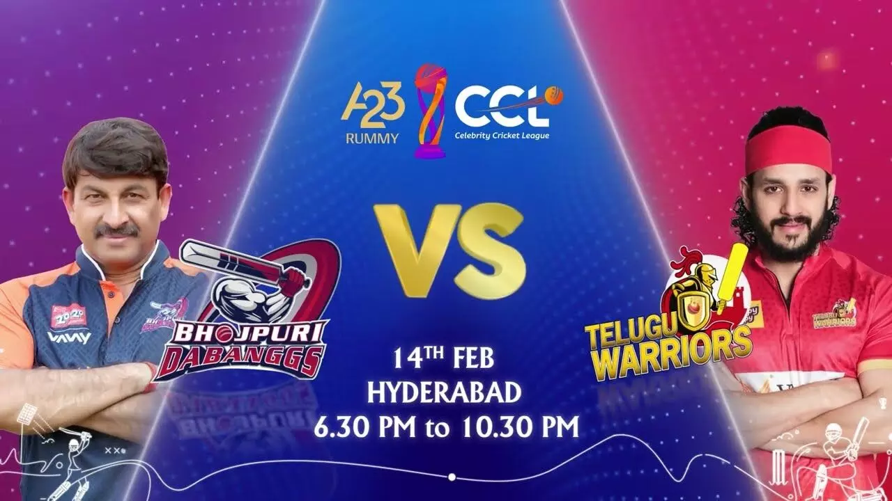 CCL 2025 LIVE: Bhojpuri Dabanggs vs Telugu Warriors—Live Score, Match Updates