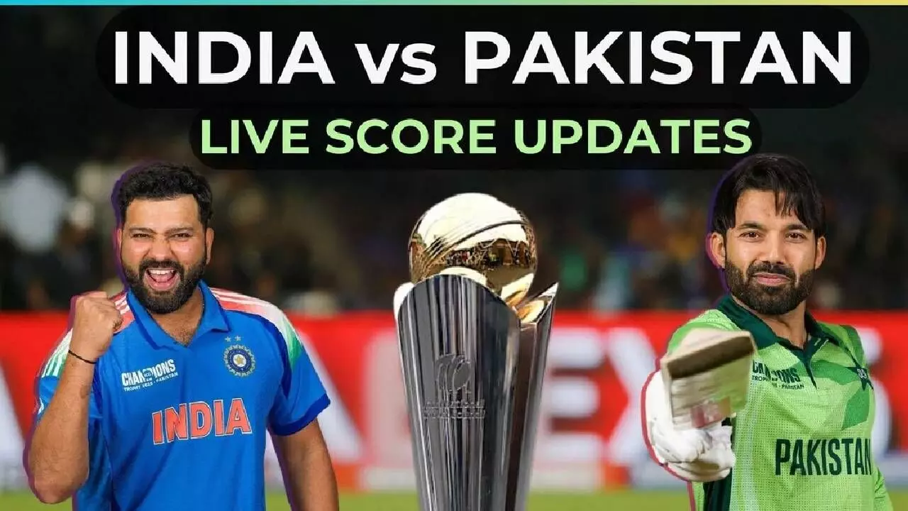 India vs Pakistan Live Score, ICC Champions Trophy 2025: Saud Shakeel Scores Fifty as Pakistan Gains Momentum; India Seeks Wickets