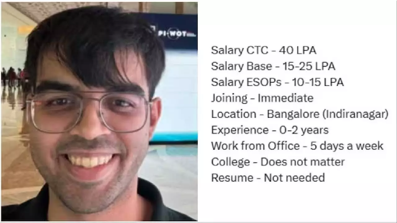 ₹40 LPA Full-Stack Engineer Job Offer from Bengaluru Startup Without a Degree Shocks the Internet—Whats the Reality?