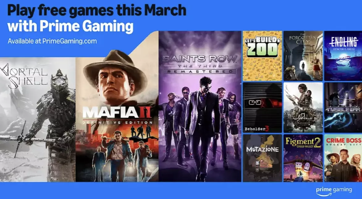 Amazon Prime gaming offers 20 free games in March — Get fallout, saints row 3, and more