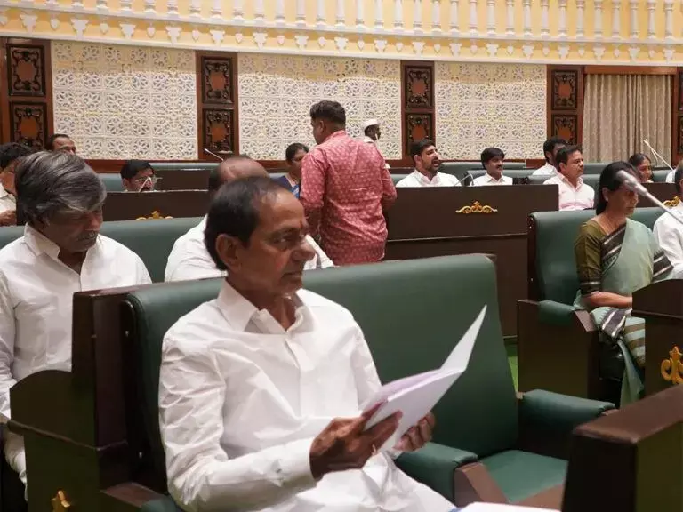 Former Chief Minister KCR Attends Assembly