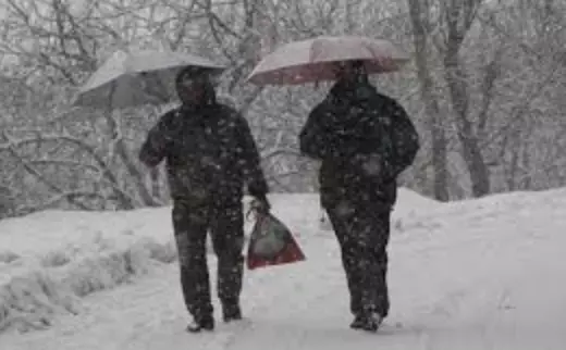 Fresh snowfall and rain bring respite to Kashmir valley